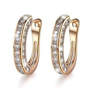 U shape Zircon Hoop